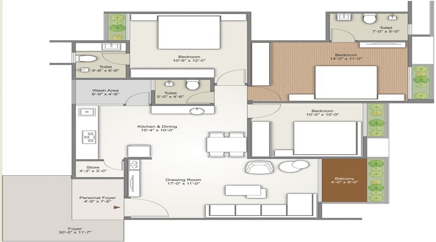 Roland Western Sparsh Floor Plan