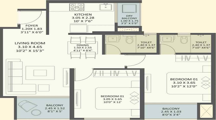 Parth Kiona Floor Plan