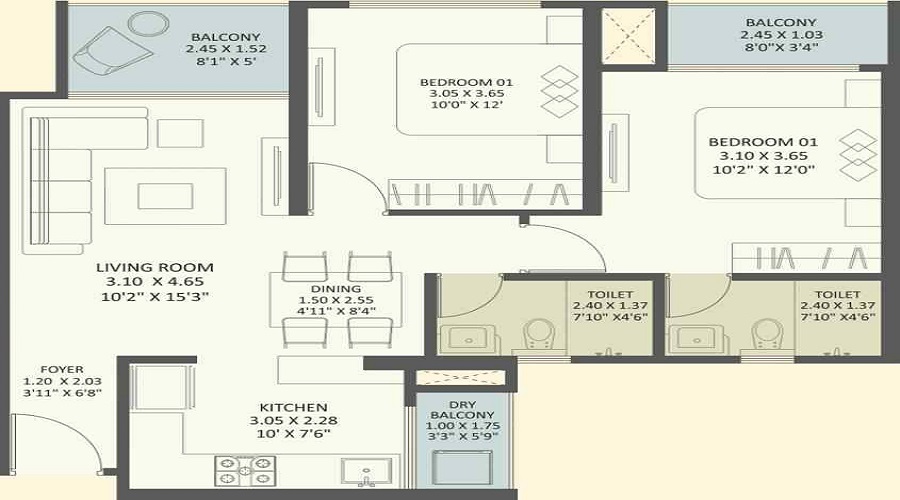 Parth Kiona Floor Plan