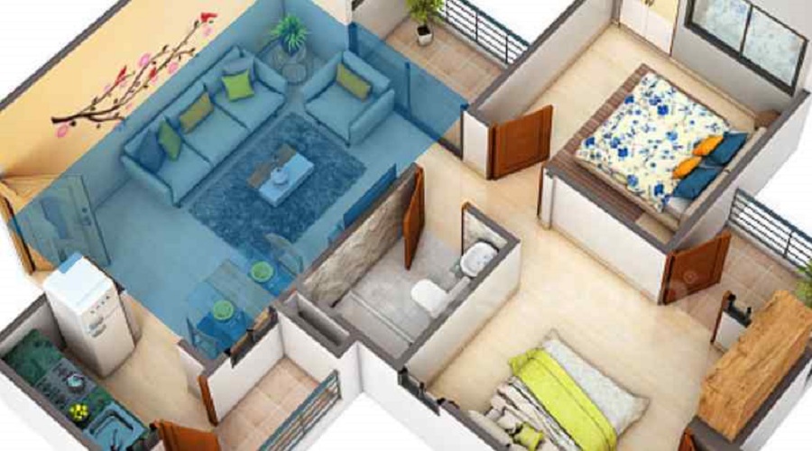 3 BHK+3T 1265/sqft-carpet Sqft Apartment For Sale In BCC Bharat City In Indraprastha Yojna Floor Plan