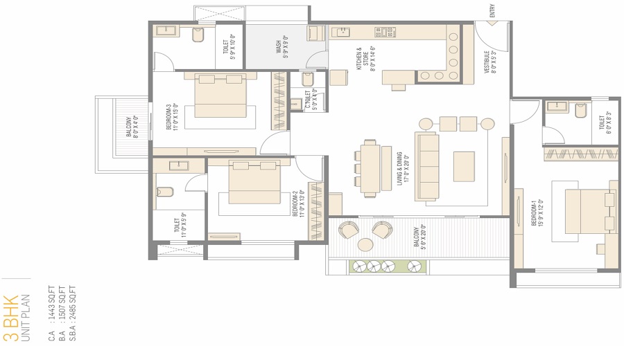 Survi Pristine Floor Plan