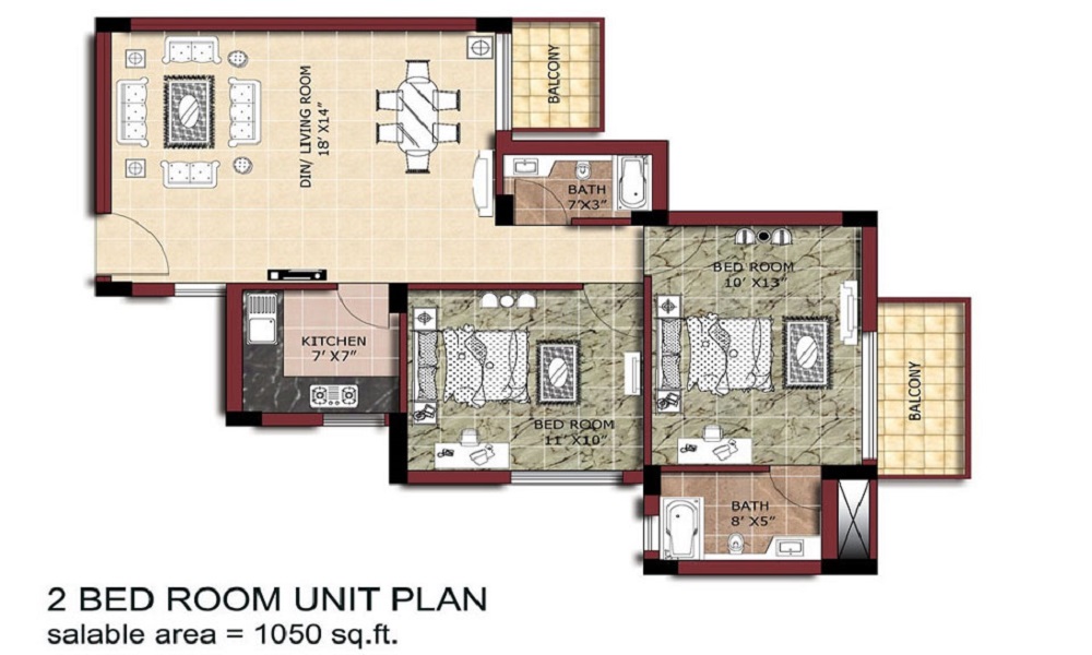BPTP Fortune Towers Floor Plan