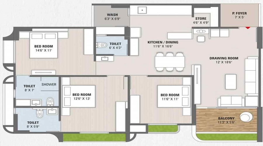 Vlee Brij Azalea Floor Plan