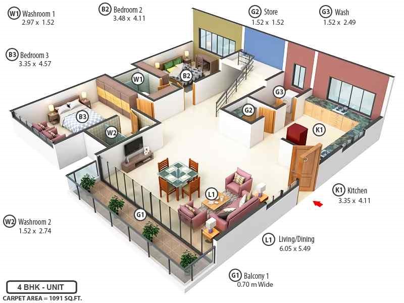 Mangalam Bliss Phase 1 Floor Plan