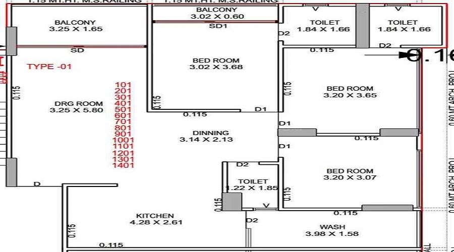 Akshar Residency Floor Plan