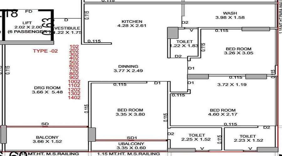 Akshar Residency Floor Plan