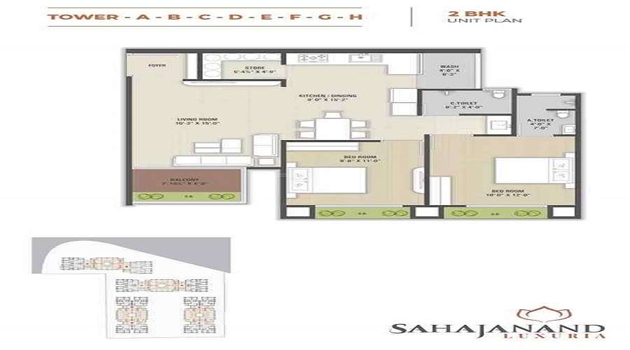 Sahjanand Luxuria Floor Plan