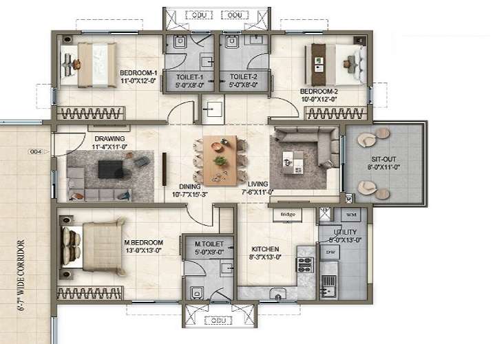 Poulomi Florique Floor Plan