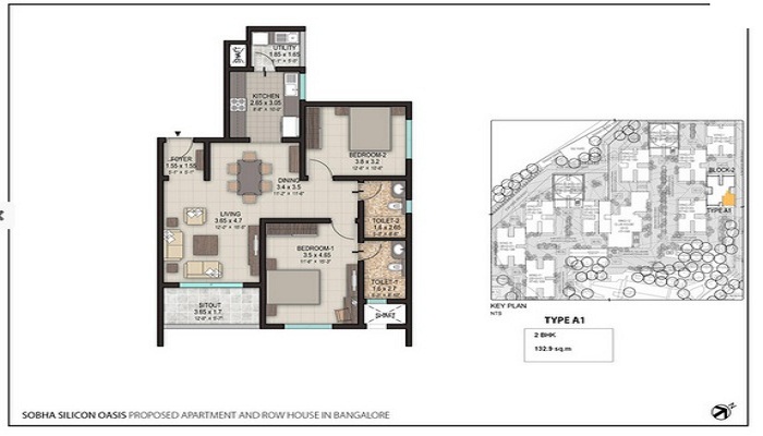 Sobha Silicon Oasis Floor Plan