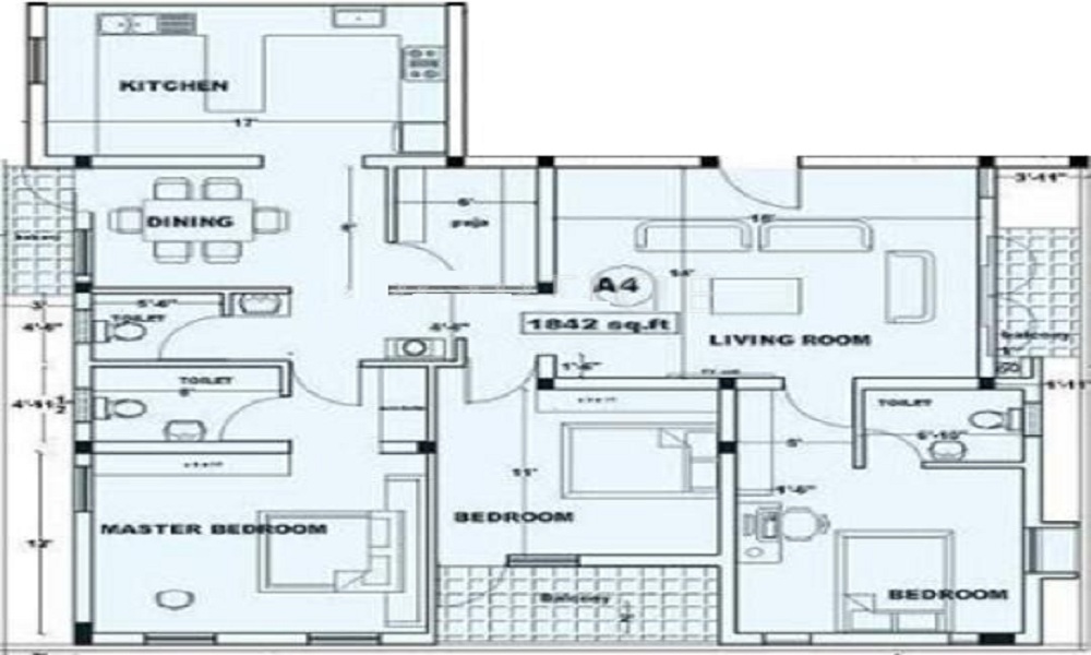 3 BHK+3T Flat for Sale in Medavakkam, Chennai