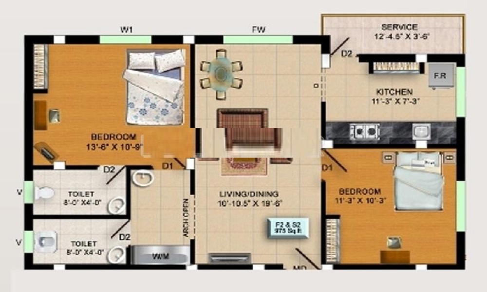 Authentic Blossoms Floor Plan