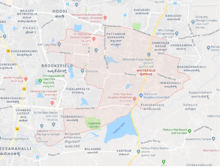 Whitefield, Bangalore Map, Property Rates, Projects, Reviews, Photos