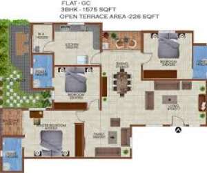 3 BHK  1250 Sqft Apartment for sale in  Rose Homes 1 in Shalimar Garden Extension II